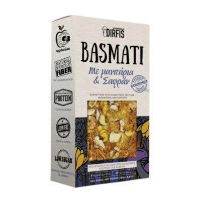 Basmati riis kedristõlviku, shiitake seente ja safraniga 250 g Dirfis brändilt