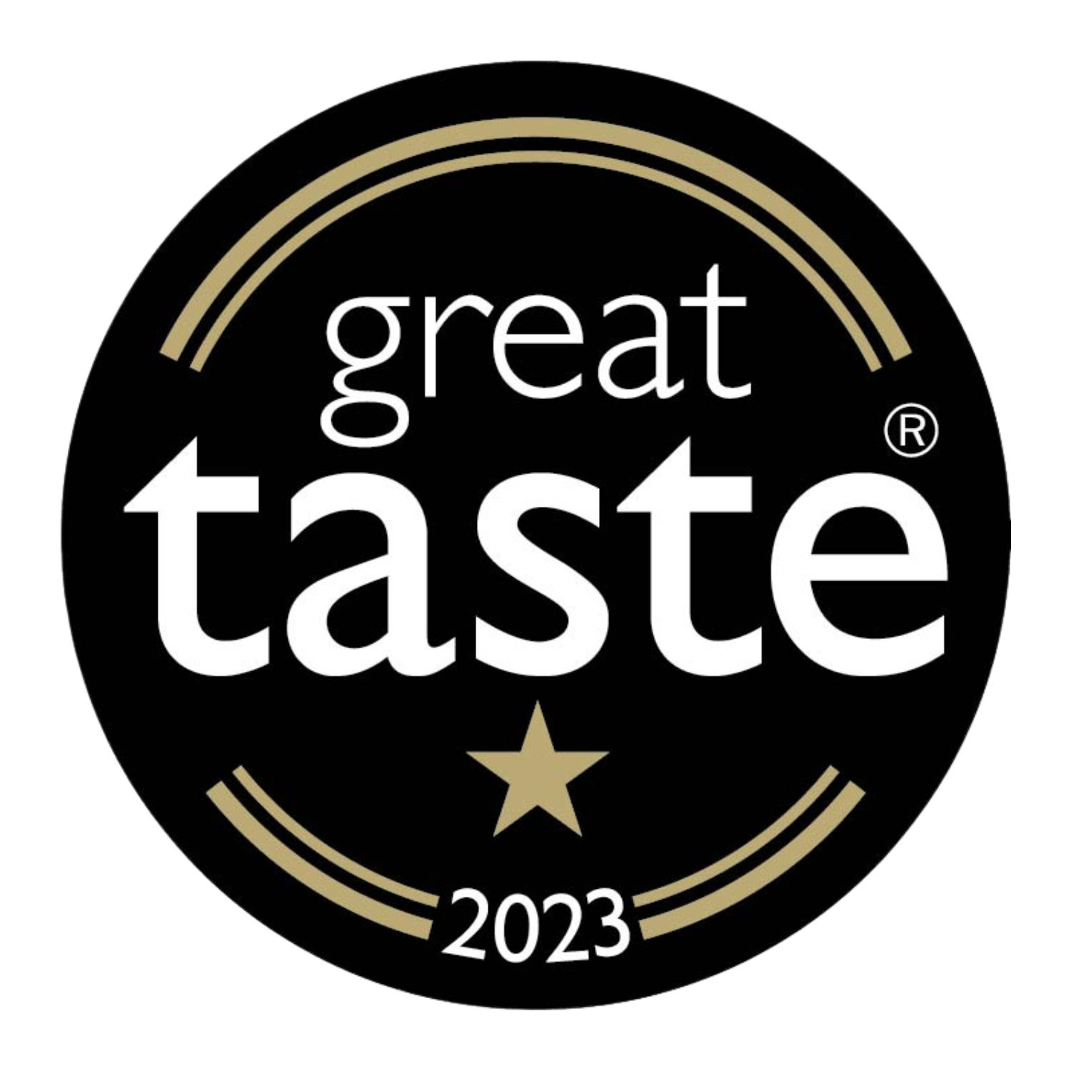 Great Taste 2023 toidukonkursi must ühe tähega tunnustusikoon