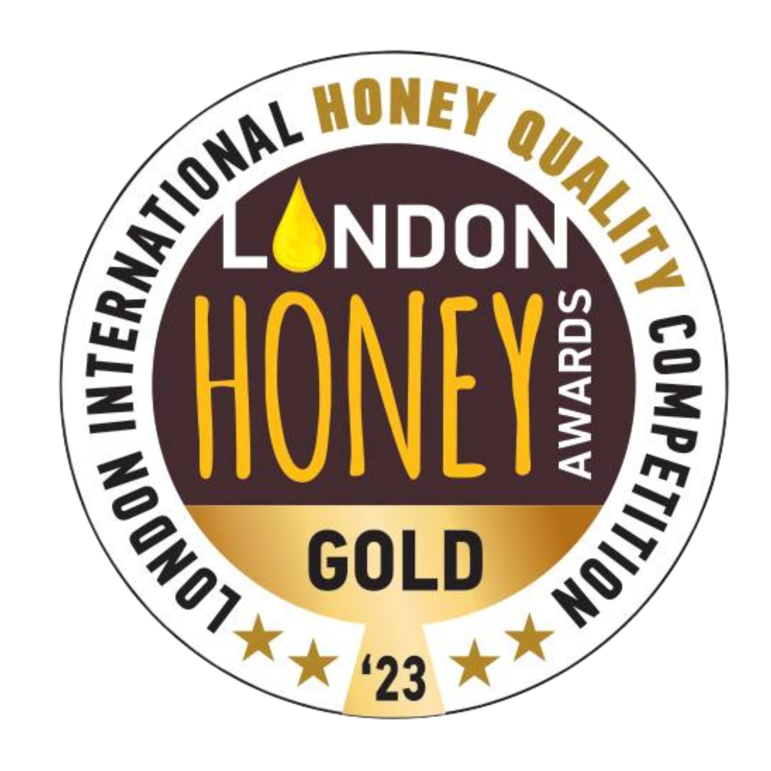 London International Honey Quality Competition 2023 kuldmedali ikoon